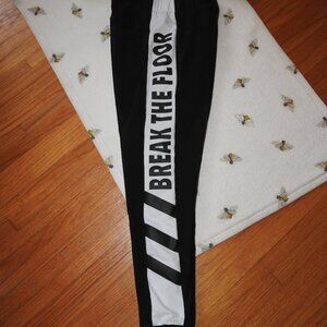 Break the Floor Womens Black Sweatpant Like Pants Sz XS